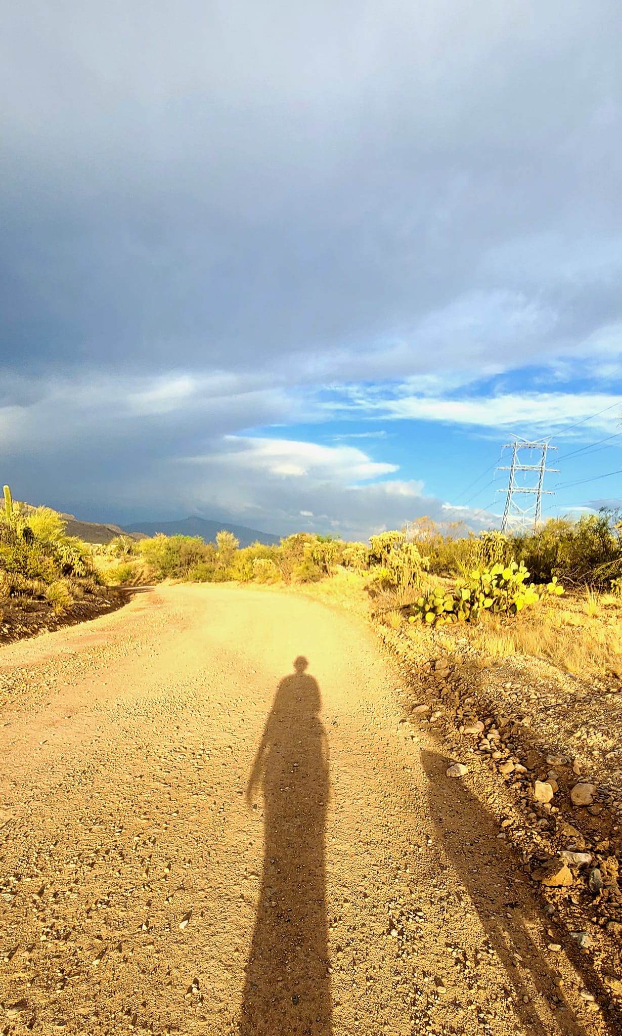 walking in Tucson, Monsoon season, grounding